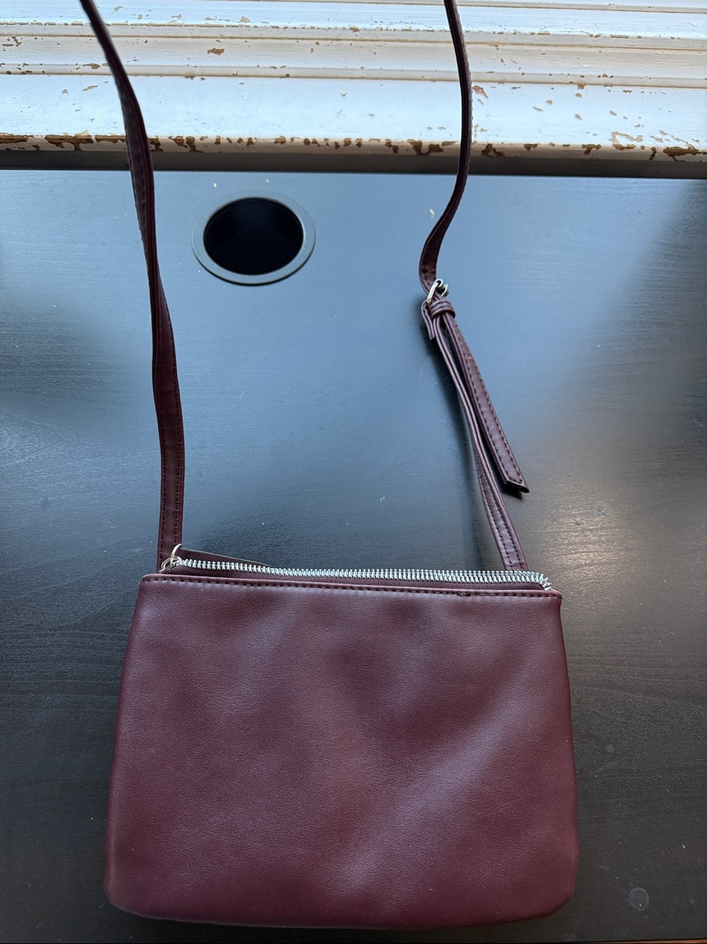 Nine West Plum Scalloped Stud Crossbody Bag - Picture 9 of 11